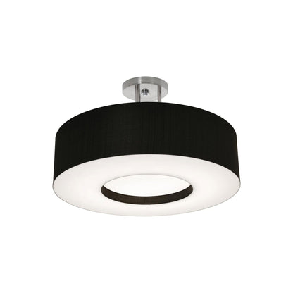 Montclair Semi-Flush Mount Ceiling Light in Black (19.25-Inch).
