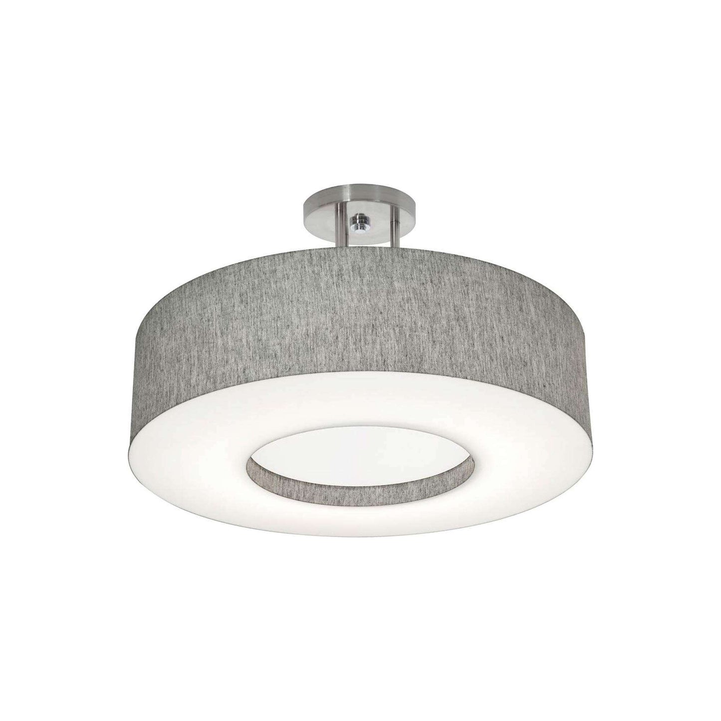 Montclair Semi-Flush Mount Ceiling Light in Grey (19.25-Inch).