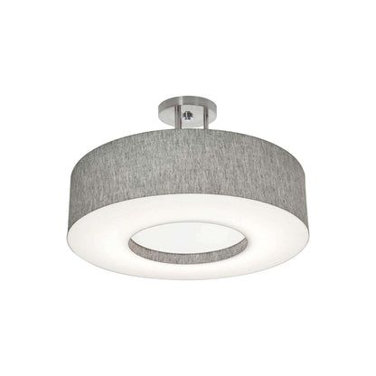 Montclair Semi-Flush Mount Ceiling Light in Grey (19.25-Inch).
