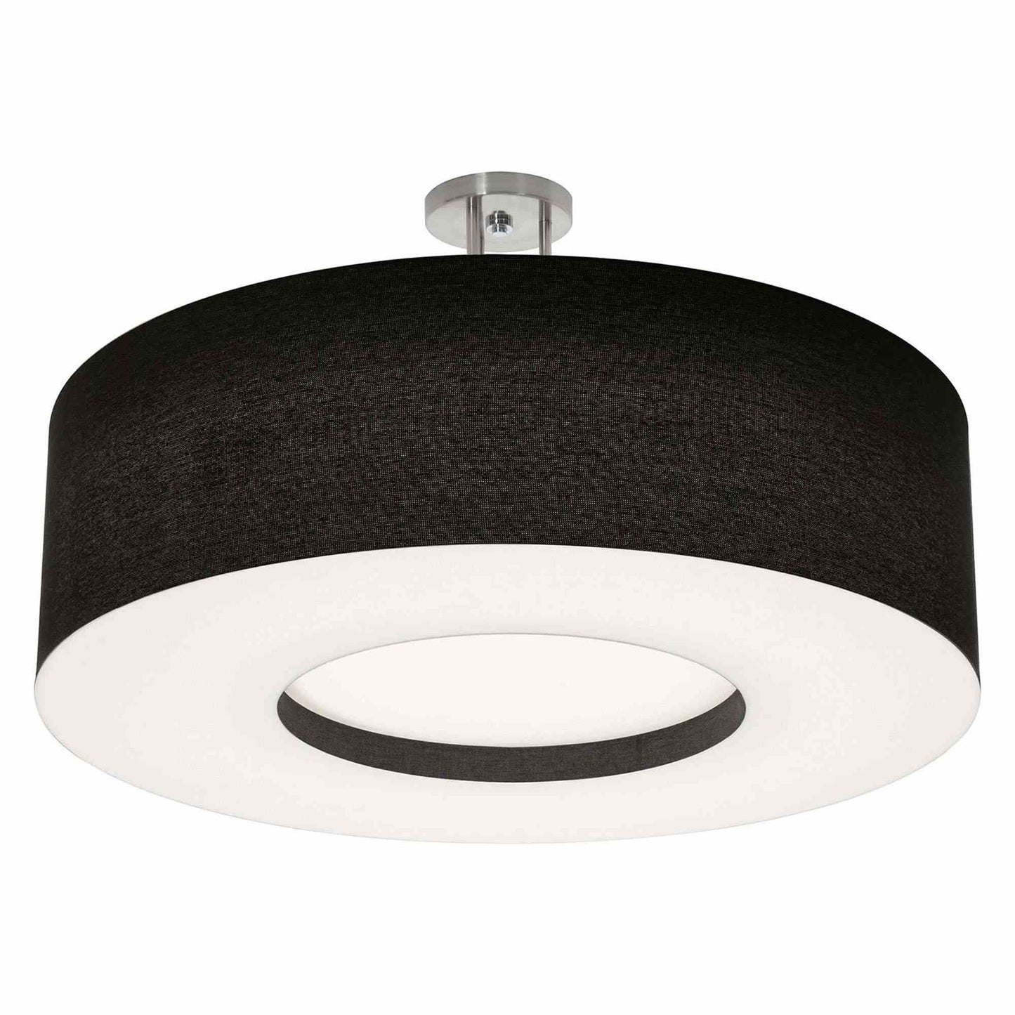 Montclair Semi-Flush Mount Ceiling Light in Black (30-Inch).
