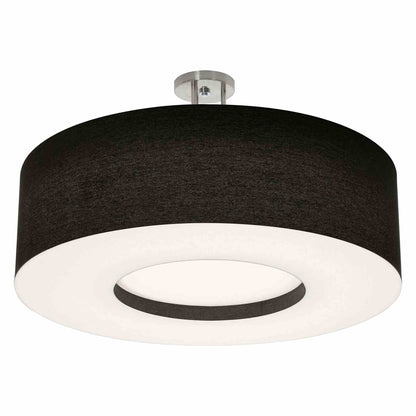 Montclair Semi-Flush Mount Ceiling Light in Black (30-Inch).