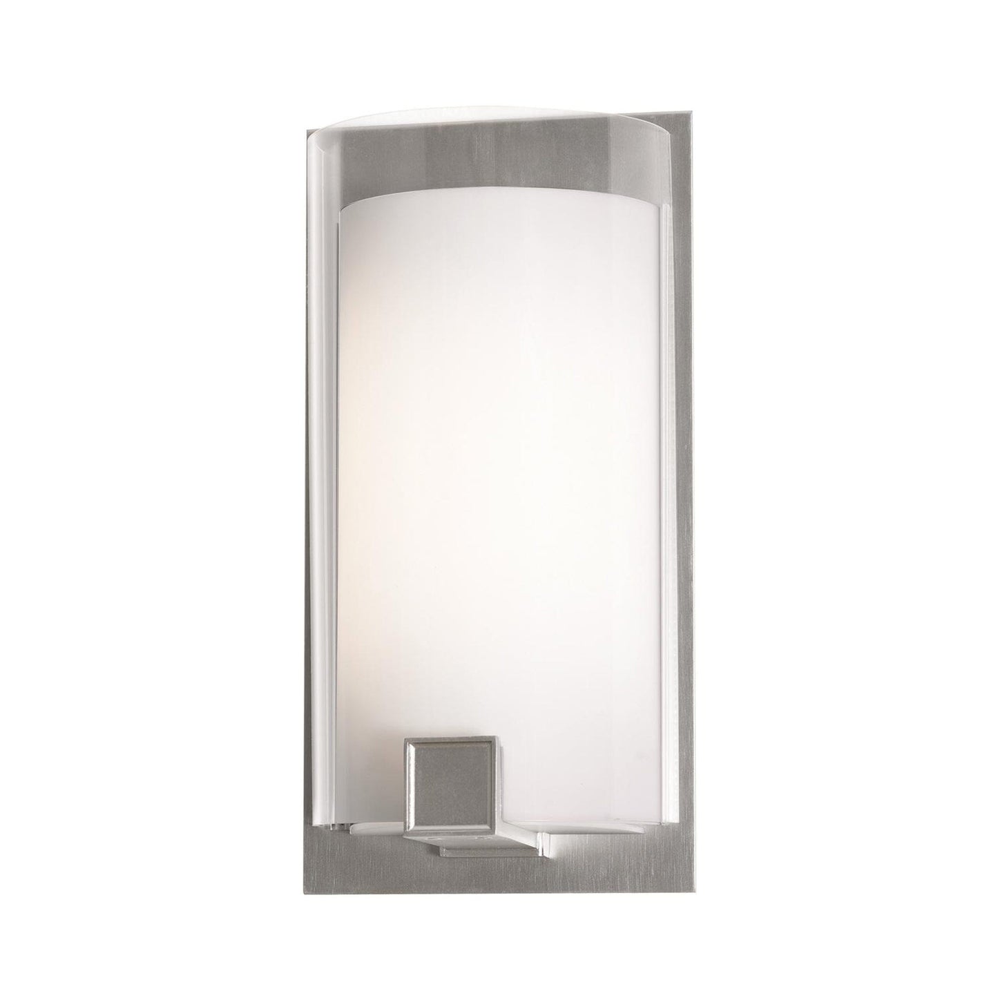 Nolan LED Wall Light in Satin Nickel.