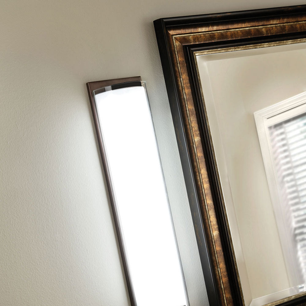 Nolan LED Wall Light in bathroom.