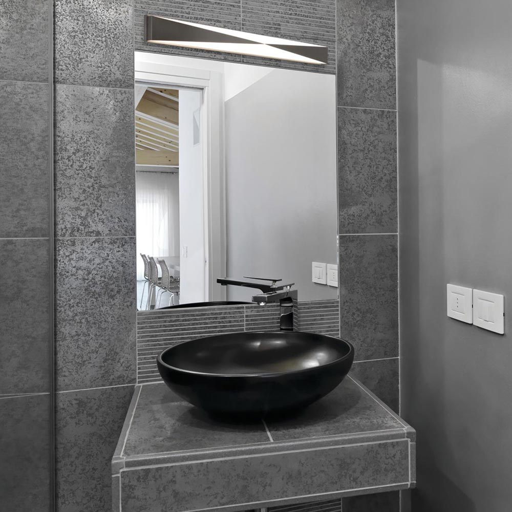 Novara LED Wall Light in bathroom.