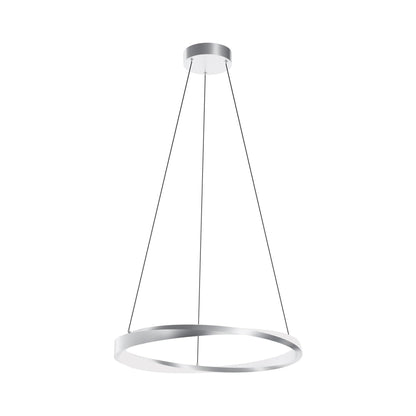 Oberon LED Pendant Light in Satin Nickel (24-Inch).