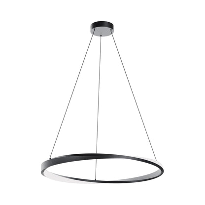 Oberon LED Pendant Light in Black (32-Inch).