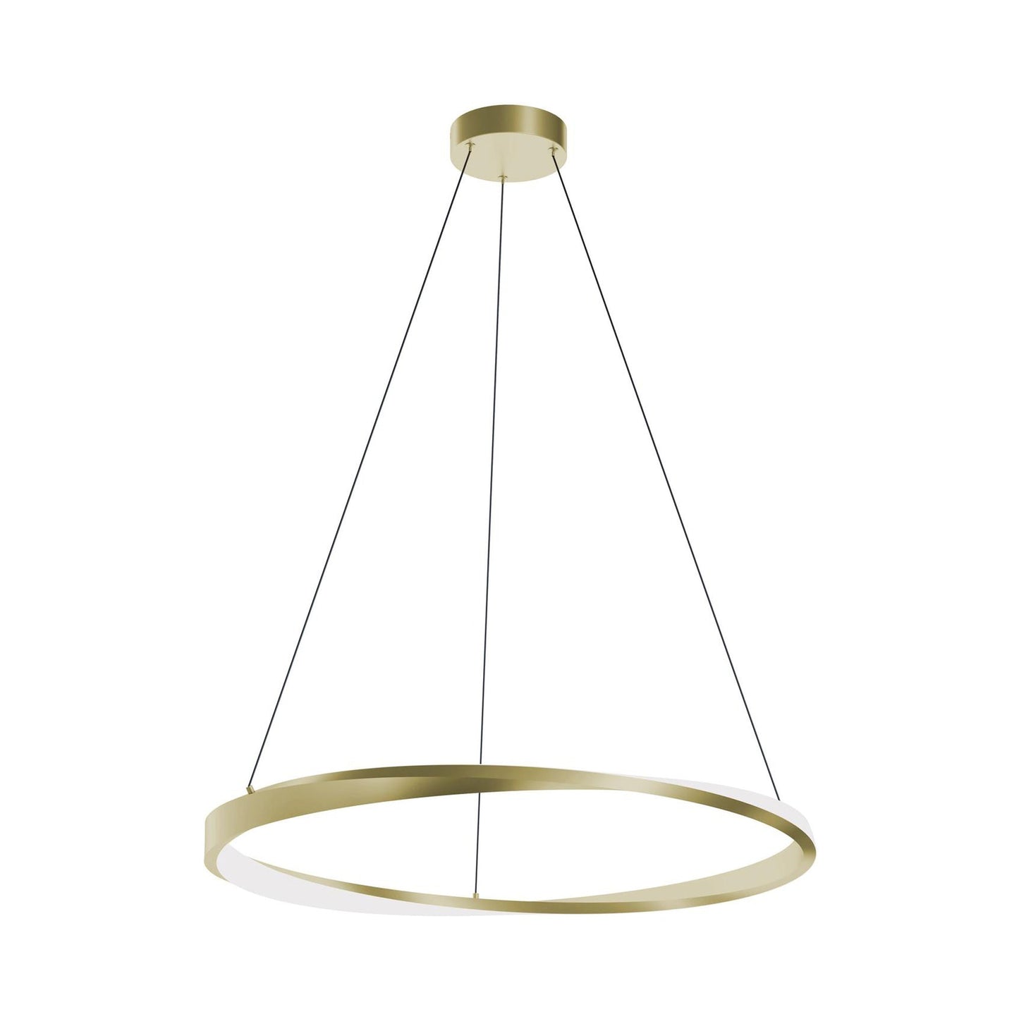 Oberon LED Pendant Light in Light Antique Brass (32-Inch).