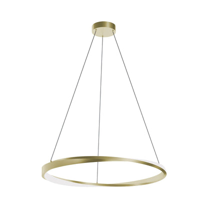 Oberon LED Pendant Light in Light Antique Brass (32-Inch).