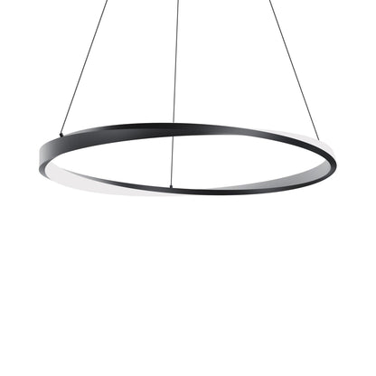 Oberon LED Pendant Light in Black (40-Inch).
