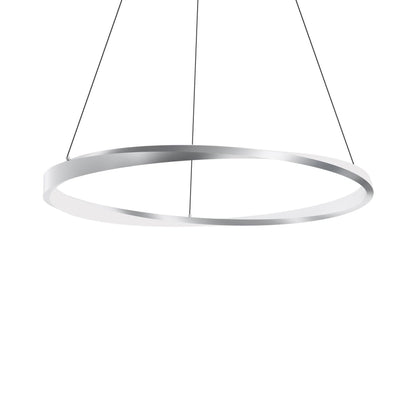 Oberon LED Pendant Light in Satin Nickel (40-Inch).