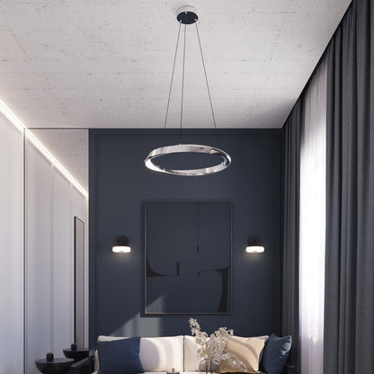 Oberon LED Pendant Light in living room.