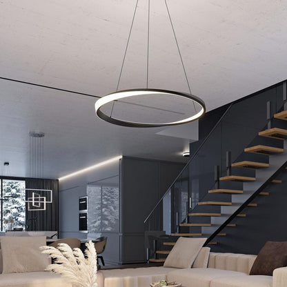 Oberon LED Pendant Light in living room.