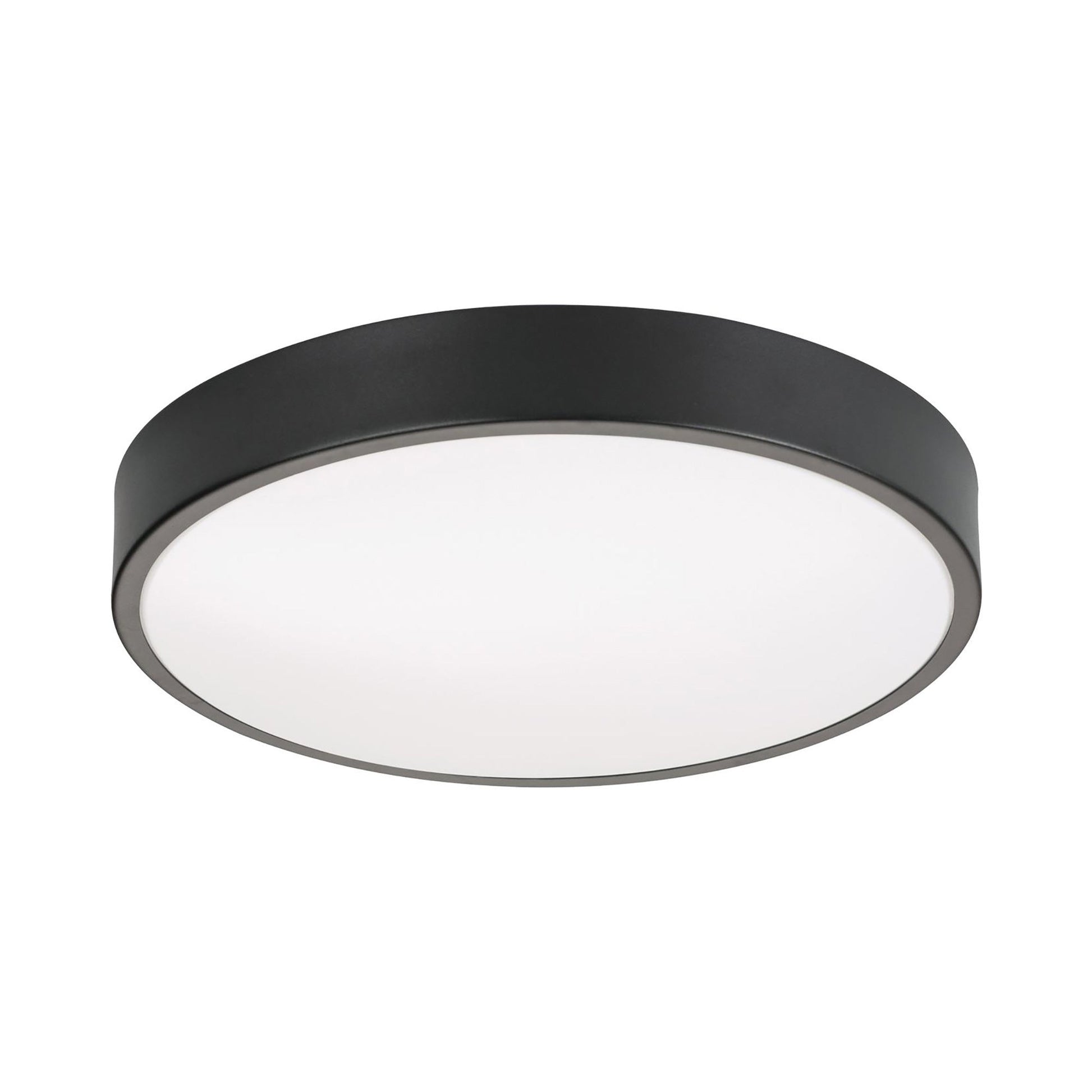 Octavia LED Flush Mount Ceiling Light in Black (12-Inch).