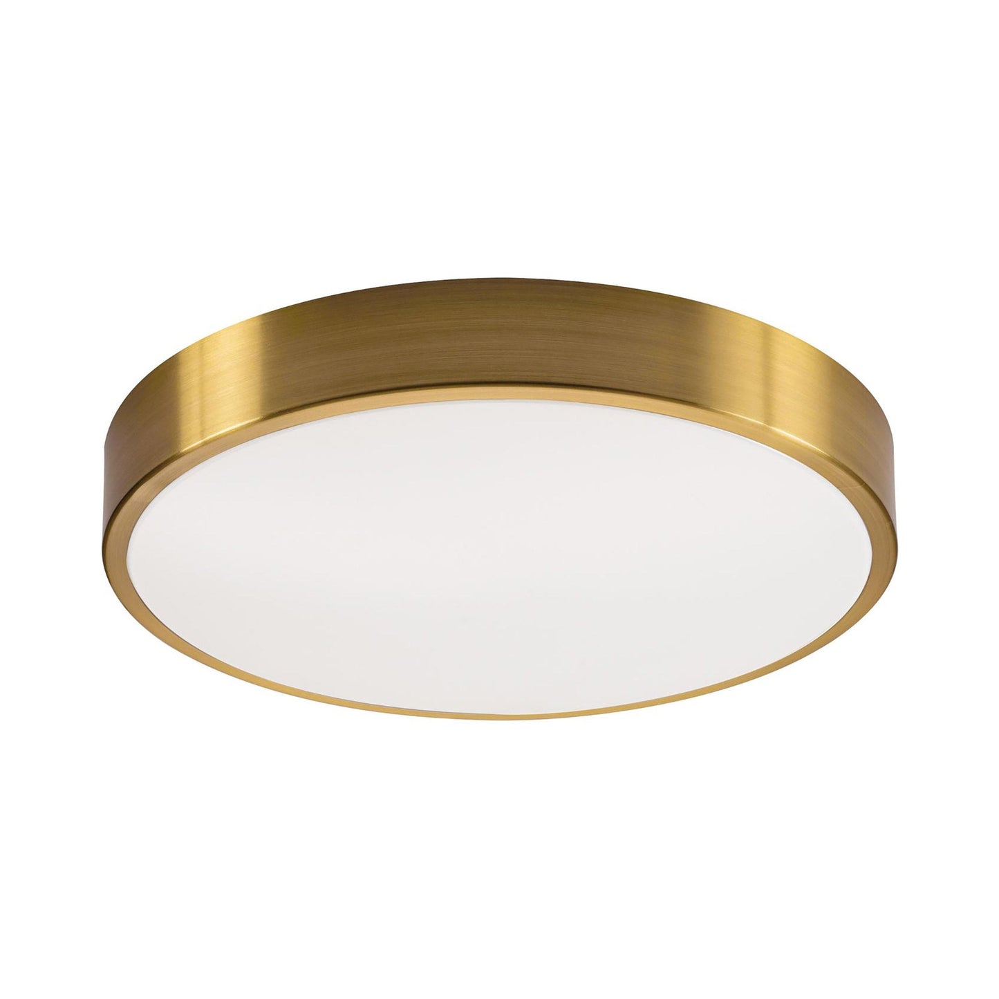 Octavia LED Flush Mount Ceiling Light in Satin Brass (12-Inch).