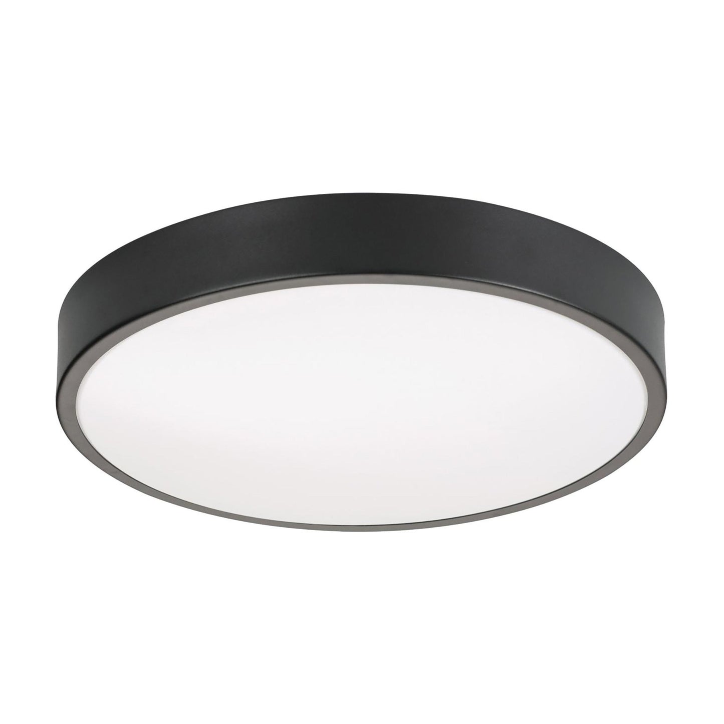 Octavia LED Flush Mount Ceiling Light in Black (14-Inch).