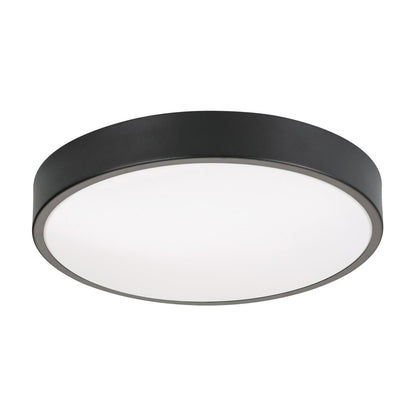 Octavia LED Flush Mount Ceiling Light in Black (14-Inch).