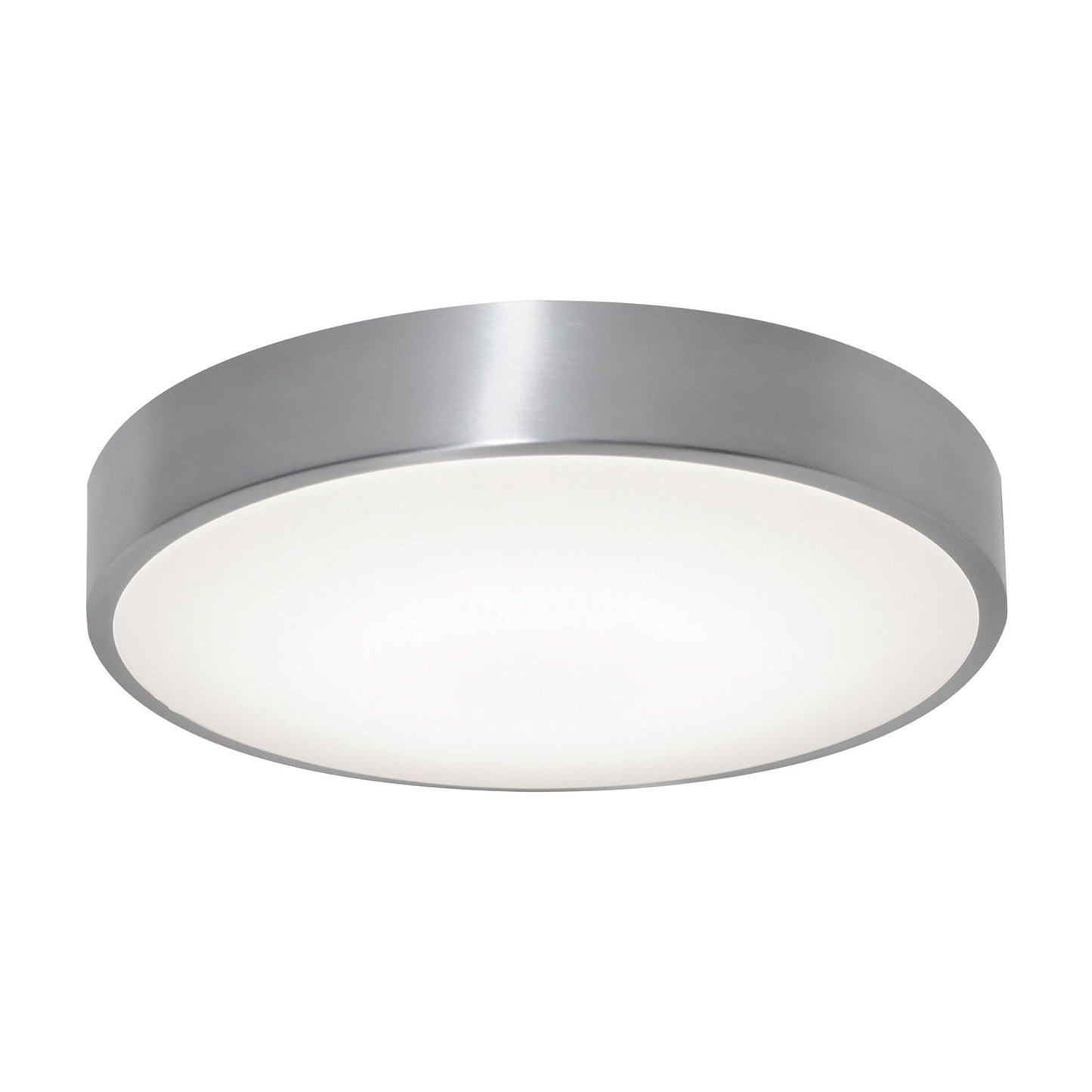 Octavia LED Flush Mount Ceiling Light in Brushed Aluminum (14-Inch).