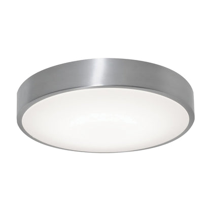 Octavia LED Flush Mount Ceiling Light in Brushed Aluminum (14-Inch).