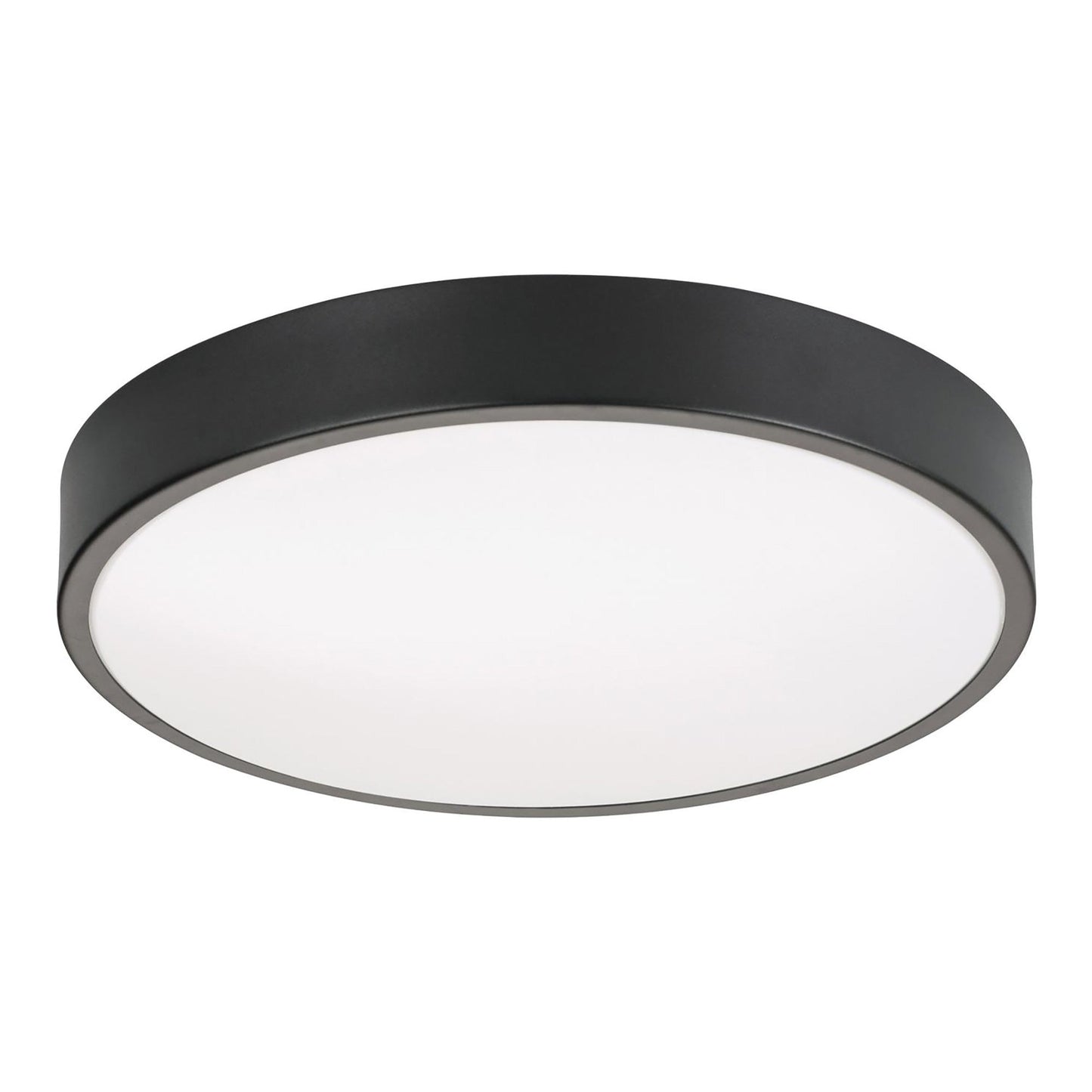 Octavia LED Flush Mount Ceiling Light in Black (19-Inch).