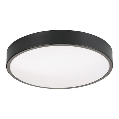 Octavia LED Flush Mount Ceiling Light in Black (19-Inch).