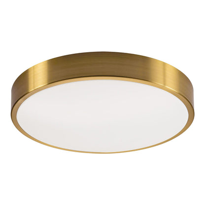 Octavia LED Flush Mount Ceiling Light in Satin Brass (19-Inch).