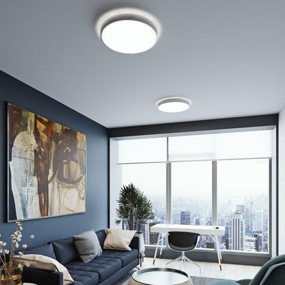 Octavia LED Flush Mount Ceiling Light in living room.