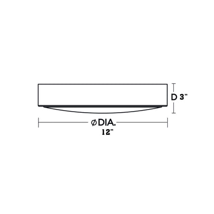 Octavia LED Flush Mount Ceiling Light - line drawing.