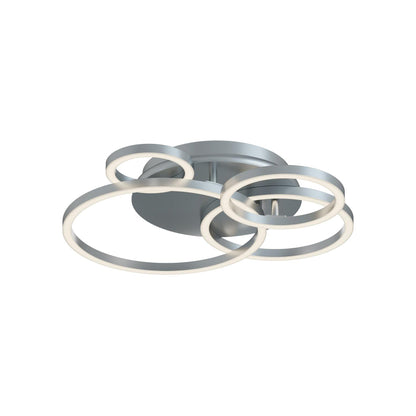 Orbit LED Flush Mount Ceiling Light in Satin Nickel (17.5-Inch).
