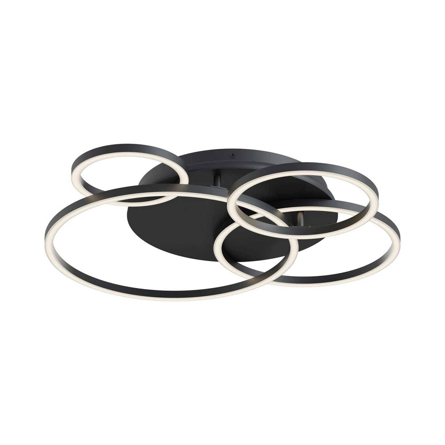 Orbit LED Flush Mount Ceiling Light in Black (23.5-Inch).