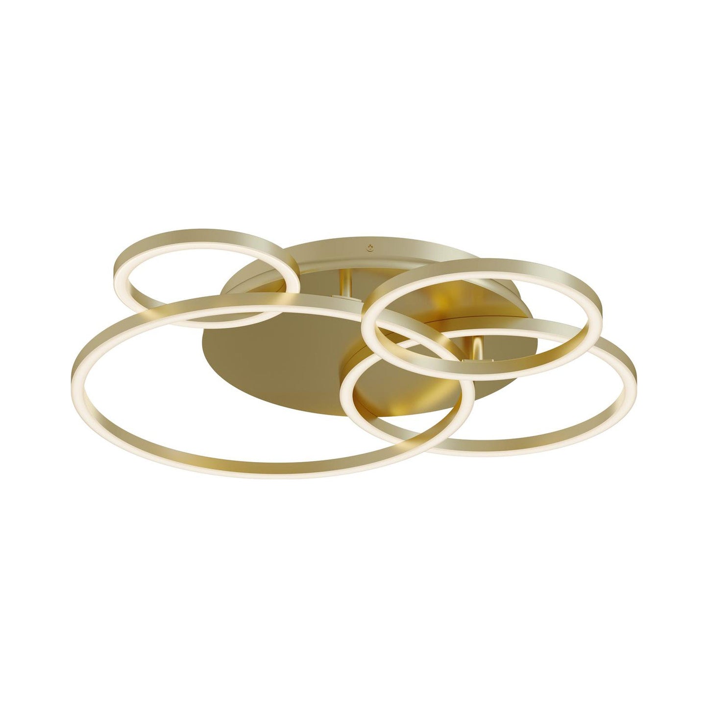 Orbit LED Flush Mount Ceiling Light in Light Antique Brass (23.5-Inch).