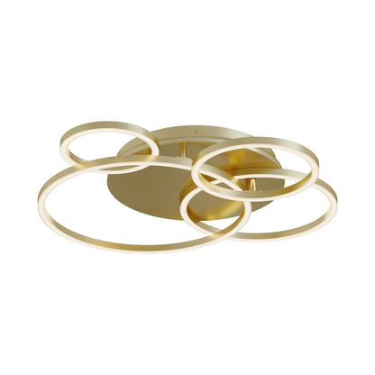 Orbit LED Flush Mount Ceiling Light in Light Antique Brass (23.5-Inch).