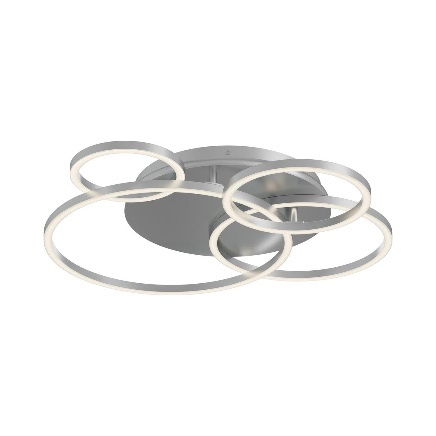 Orbit LED Flush Mount Ceiling Light in Satin Nickel (23.5-Inch).