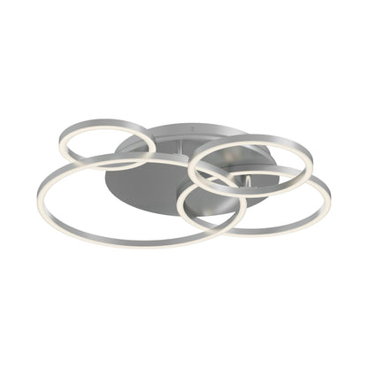 Orbit LED Flush Mount Ceiling Light in Satin Nickel (23.5-Inch).