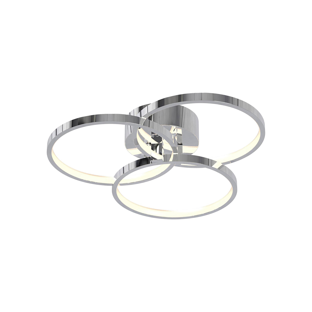 Orion LED Semi Flush Mount Ceiling Light in Polished Chrome (15.75-Inch).