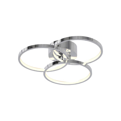 Orion LED Semi Flush Mount Ceiling Light in Polished Chrome (15.75-Inch).