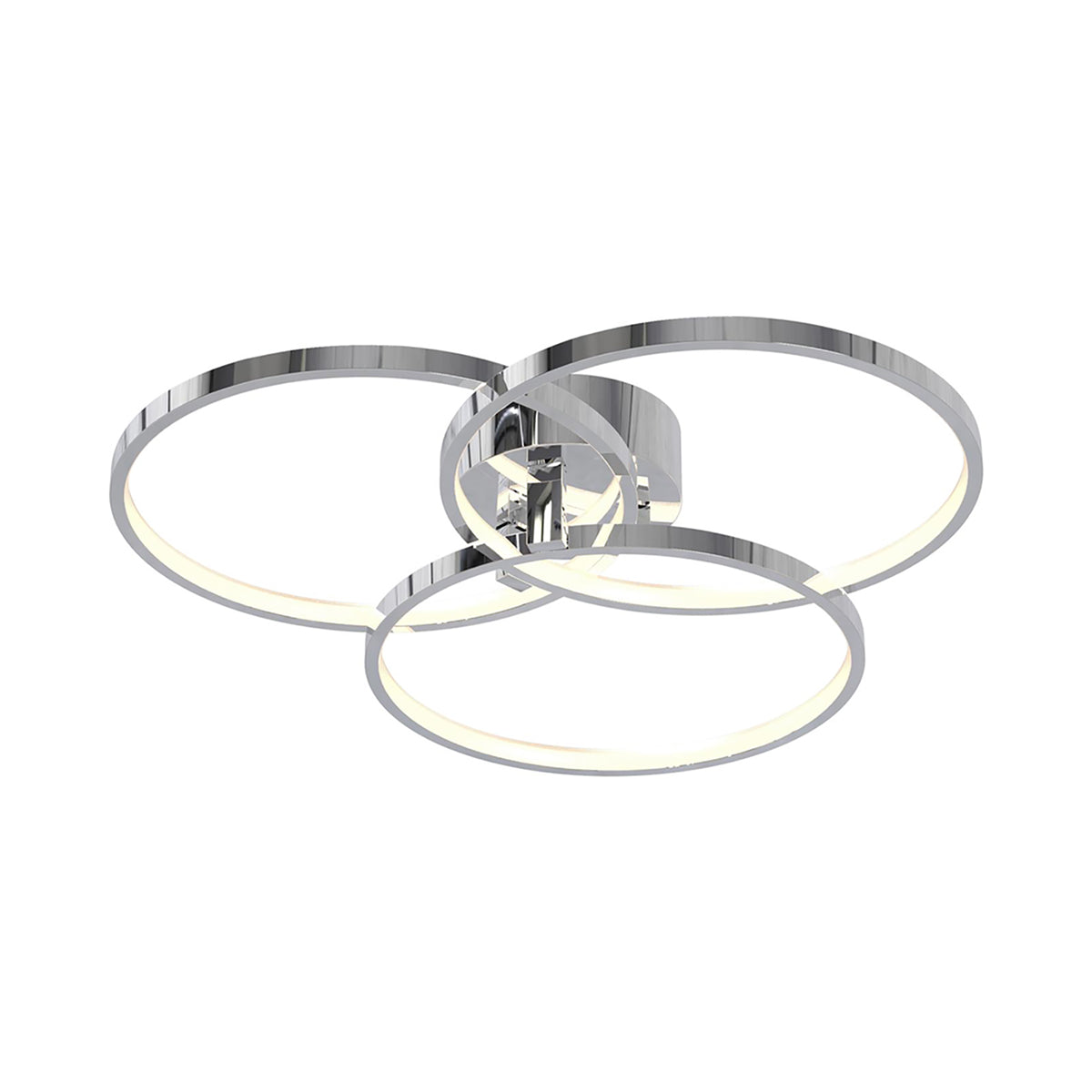 Orion LED Semi Flush Mount Ceiling Light in Polished Chrome (20-Inch).