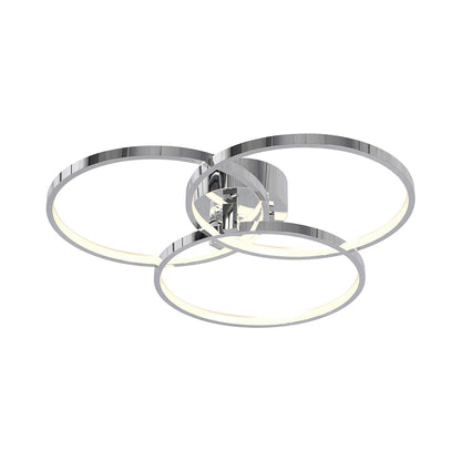 Orion LED Semi Flush Mount Ceiling Light in Polished Chrome (20-Inch).
