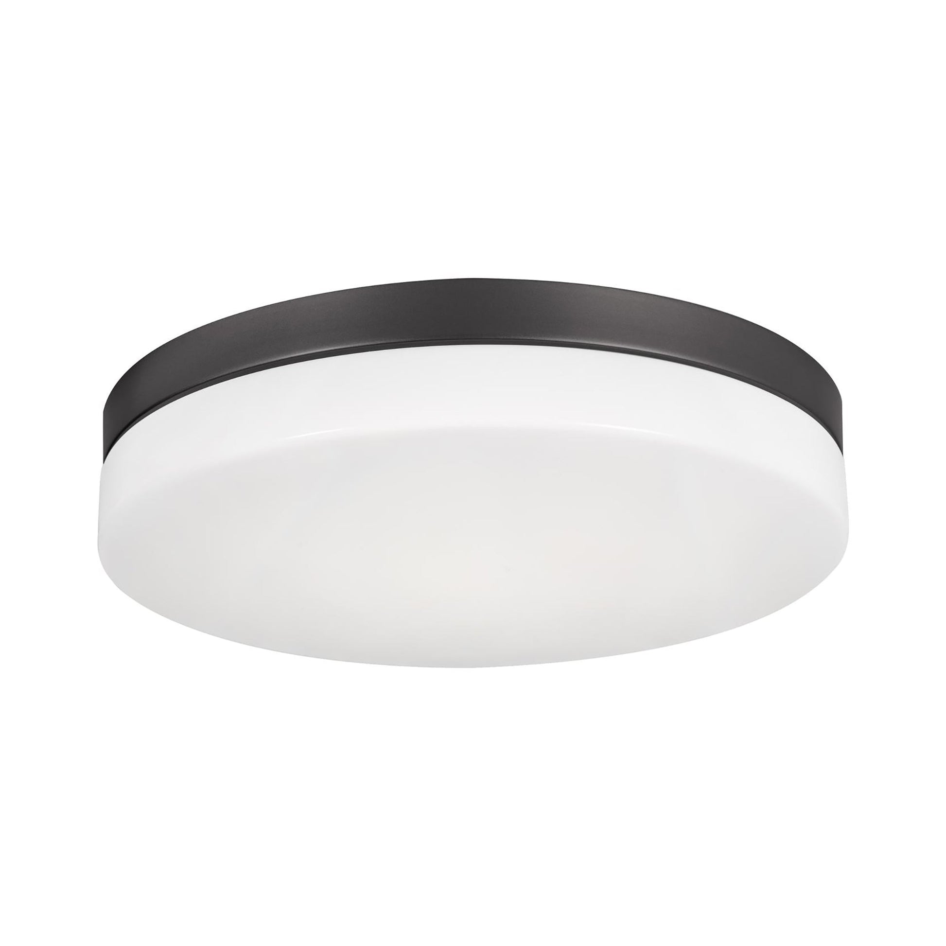 Oscar LED Flush Mount Ceiling Light in Black (11-Inch).