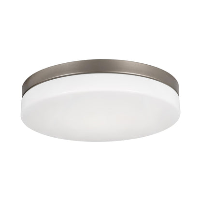 Oscar LED Flush Mount Ceiling Light in Satin Nickel (11-Inch).