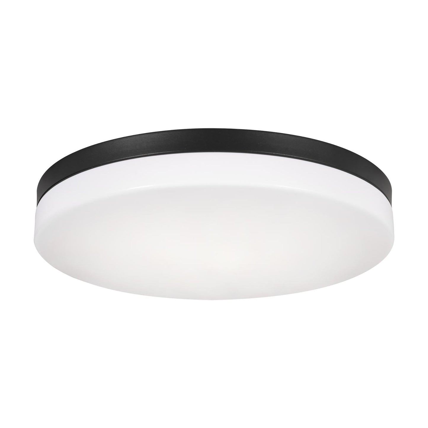 Oscar LED Flush Mount Ceiling Light in Black (13.75-Inch).