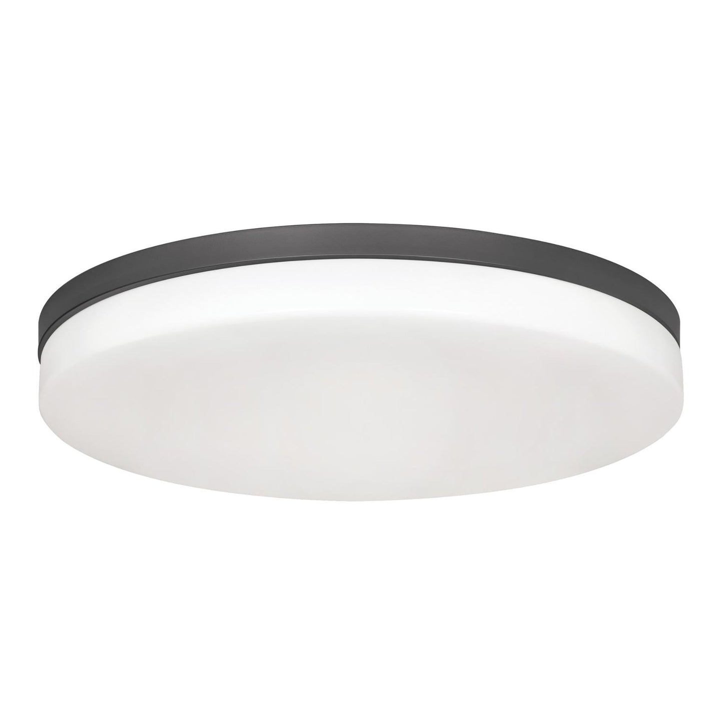 Oscar LED Flush Mount Ceiling Light in Black (19-Inch).