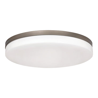 Oscar LED Flush Mount Ceiling Light in Satin Nickel (19-Inch).