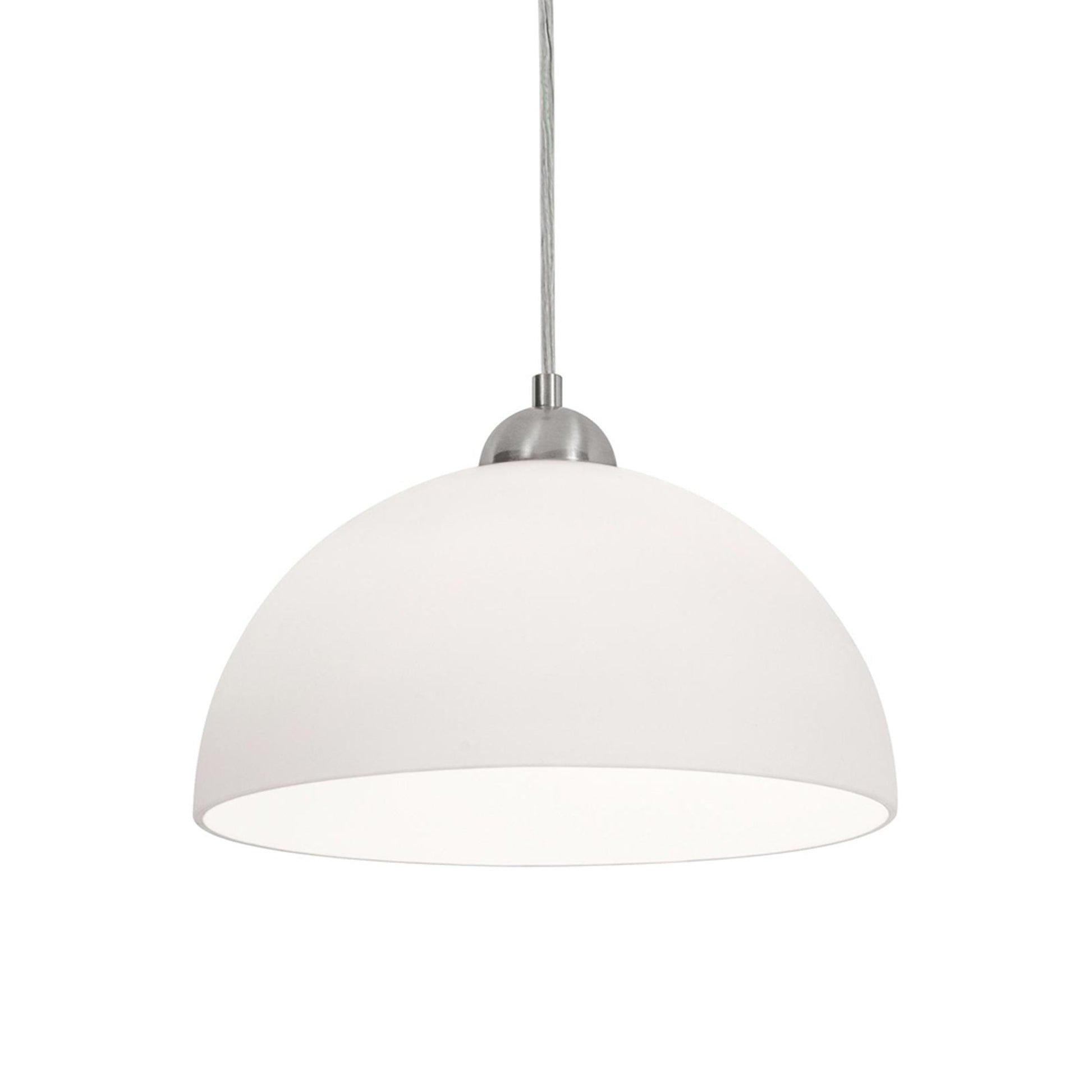 Otis Pendant Light in Satin Nickel.