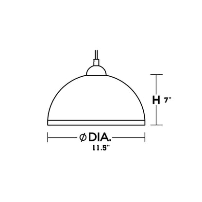 Otis Pendant Light - line drawing.