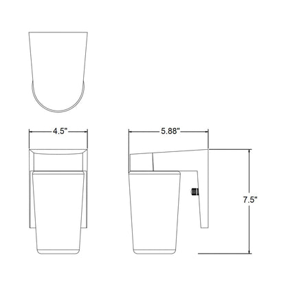 AFX Lighting Outdoor LED Porch Wall Light - line drawing.