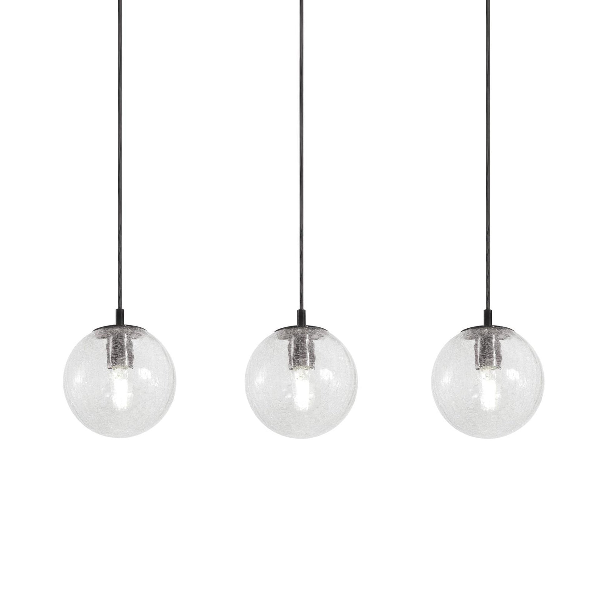Palla Linear Pendant Light in Black.
