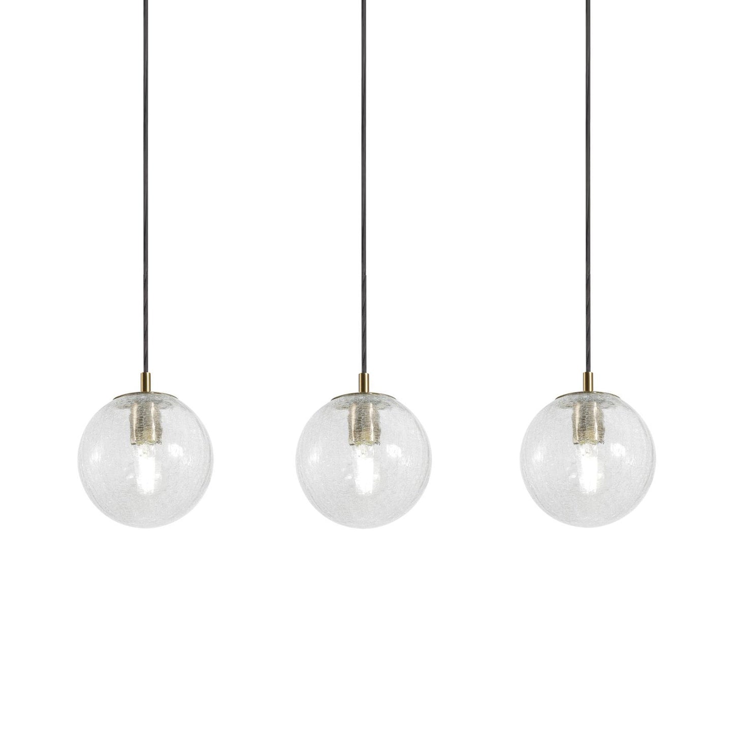 Palla Linear Pendant Light in Light Antique Brass.