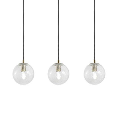 Palla Linear Pendant Light in Light Antique Brass.