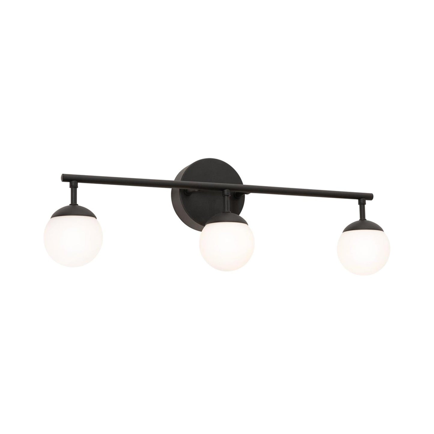 Pearl LED Bath Vanity Light in Black (3-Light).