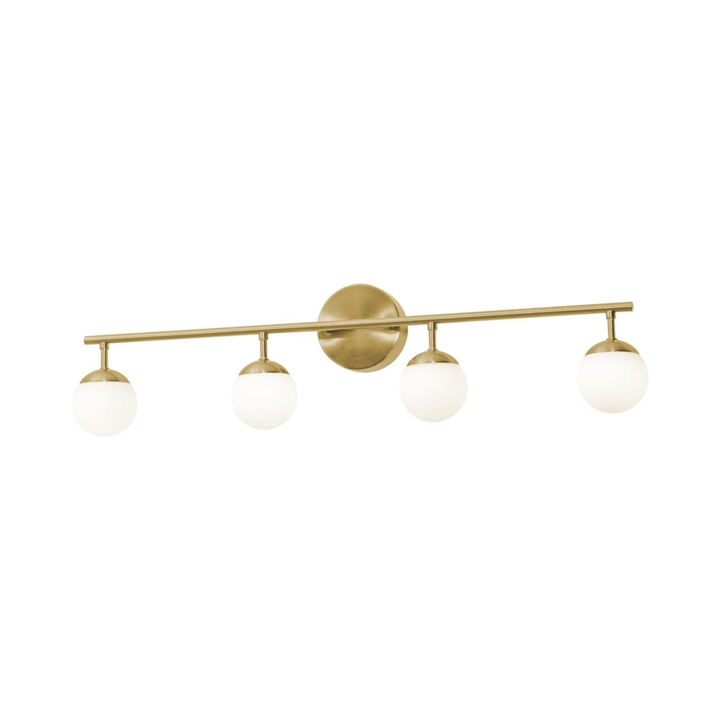Pearl LED Bath Vanity Light in Satin Brass (4-Light).